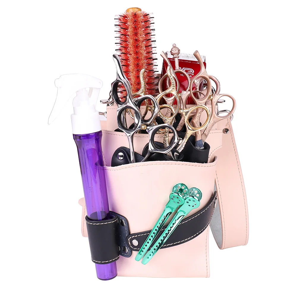 Кожаная сумка для парикмахерских ножниц домашних животных сбора инструментов 7