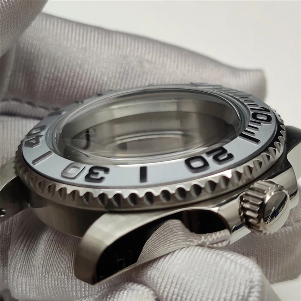 Bubble Mirror 41mm Watch Case for NH35A Movement Diving Yacht Shell Hardened Convex Case for NH35 NH36 NH39 NH38