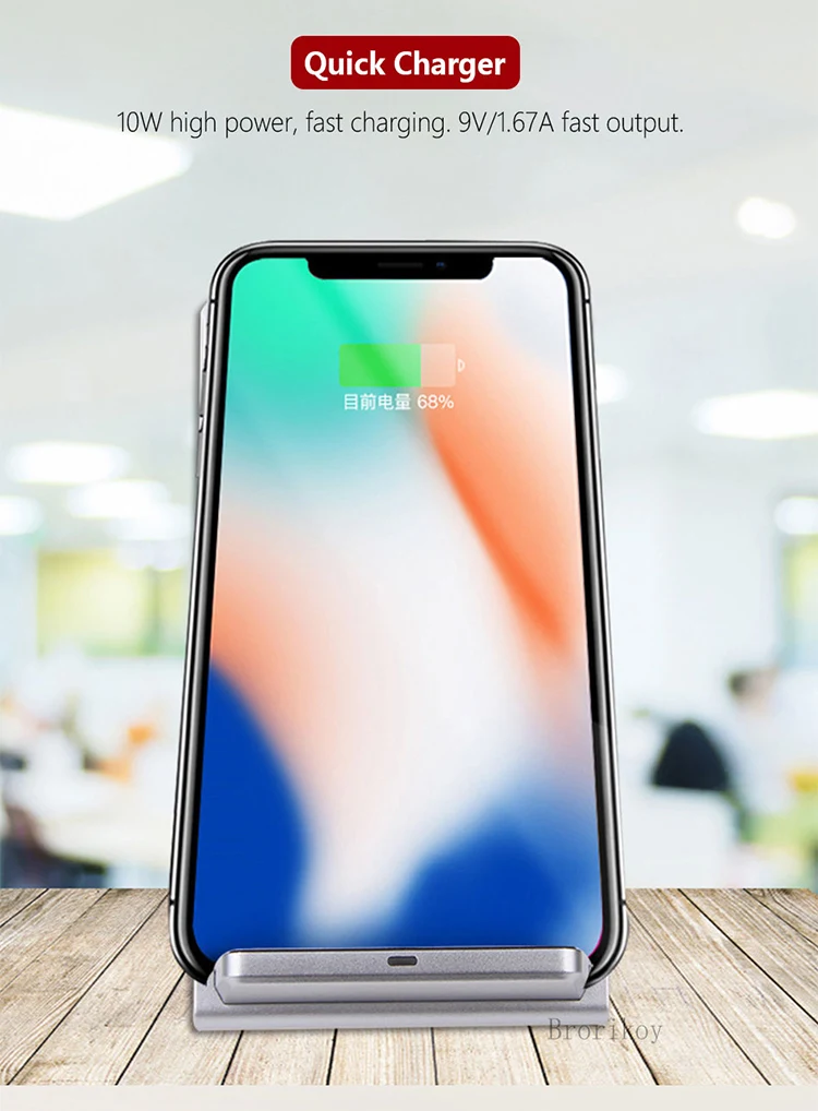 Беспроводное зарядное устройство для samsung S6 S7 Edge S8 S9 Plus Note 5 8 быстрая зарядная док-станция настольная подставка для iPhone X 8 QI Беспроводное зарядное устройство s