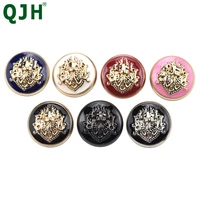 10pcslot brand british style high grade metal buttons coat jacket buttoned snap fastener plating metal snap sewing supplies