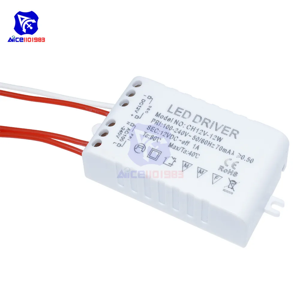 Diymore светодиодный адаптер питания для драйвера Трансформатор 220В 240В MR16 / MR11 12В