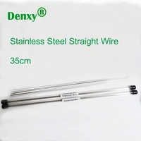 denxy dental 40pcs stainless steel wire straight orthodontic archwire dental ligature wire orthodontic bracket