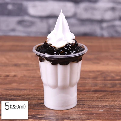 Моделирование Сливочное мороженое с сиропом образец фруктового Sundae модель поддельные для сливочного мороженого реквизит коробка для демонстрации камней в витрине искусственные sundae формы