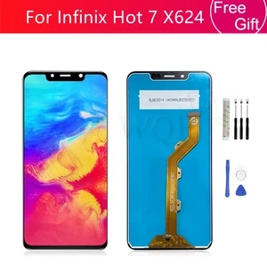 for infinix hot 7 lcd display touch screen digitizer assembly for infinix x624 screen replacement repair parts 6 2 free global shipping