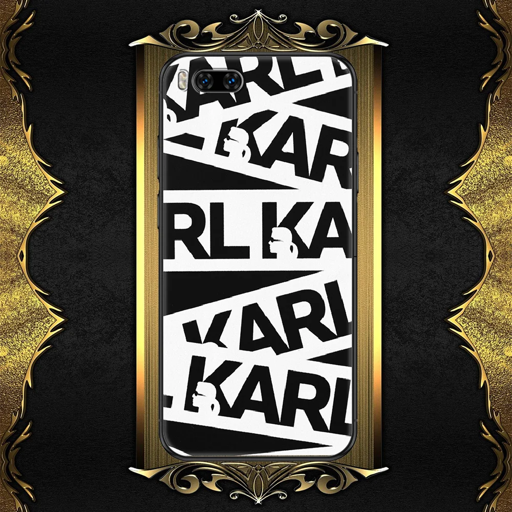 

Fashion Lagerfeld-compatible-Karl Phone case For Xiaomi Mi Max Note 3 A2 A3 8 9 9T 10 Lite Pro Ultra black fashion waterproof