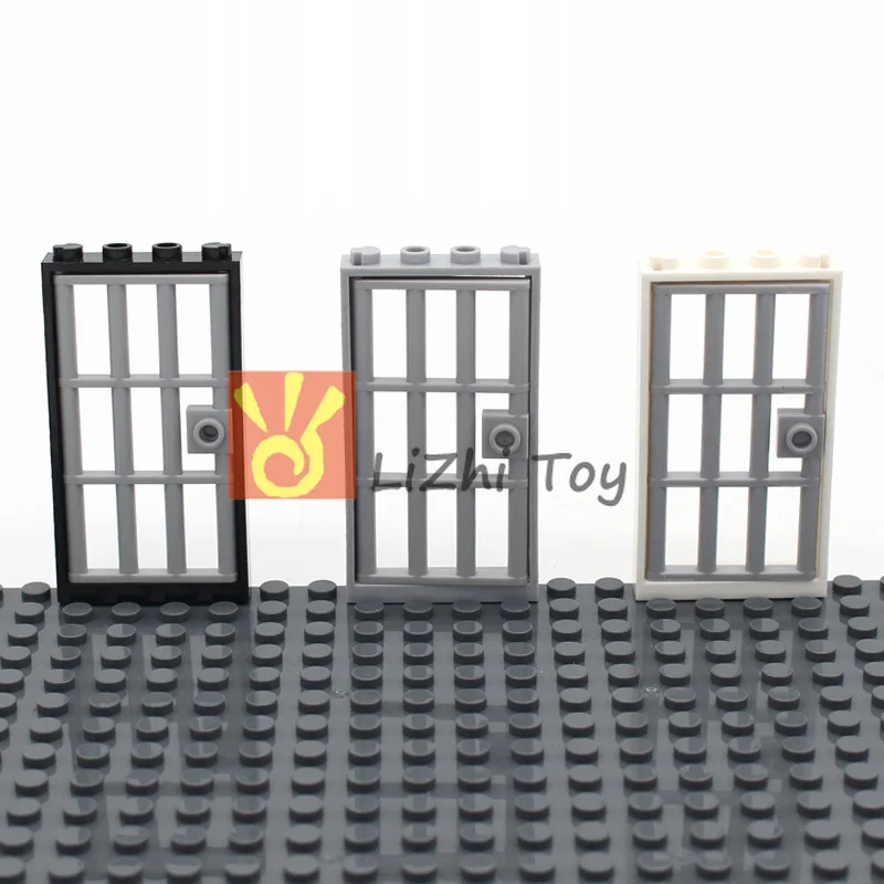 MOC кирпич 60621 двери 1x4x6 с ручкой гвоздиком развивающие блоки игрушки Совместимые