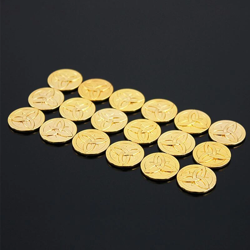Игра Genshin воздействия монет Косплэй металлический коллекции фанатов память