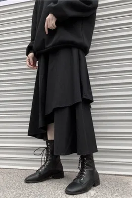 Женская Двухслойная юбка с разрезом 2020 | одежда