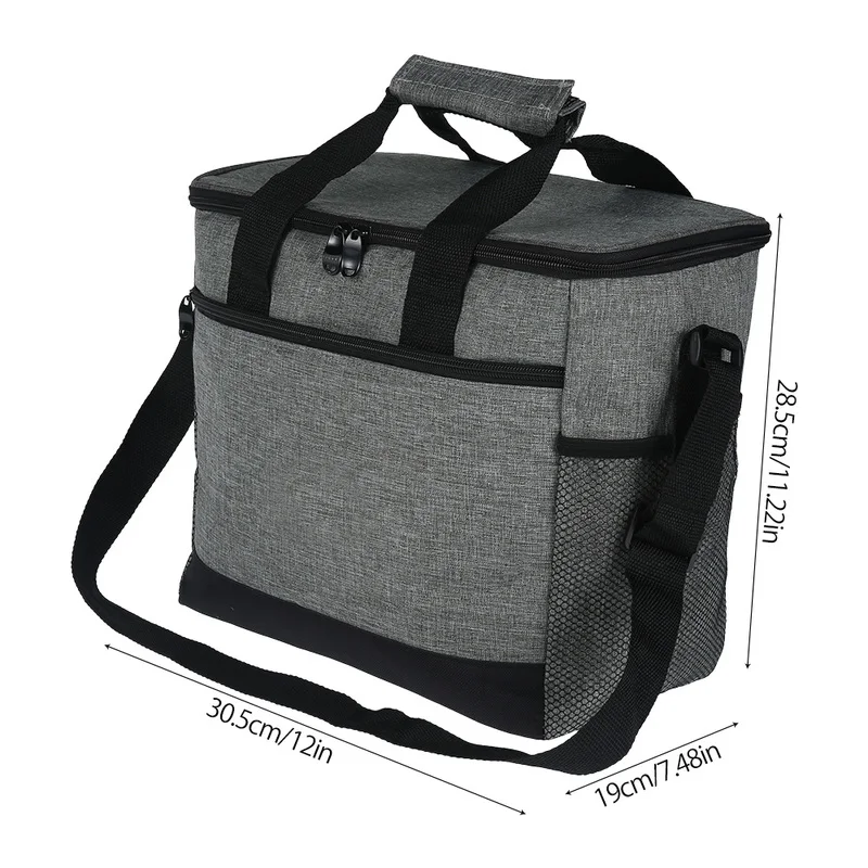 

16L Portable Lunch Bag New Thermal Insulated Lunch Box Tote Cooler Handbag Bento Pouch Dinner Container School Food Storage Bags