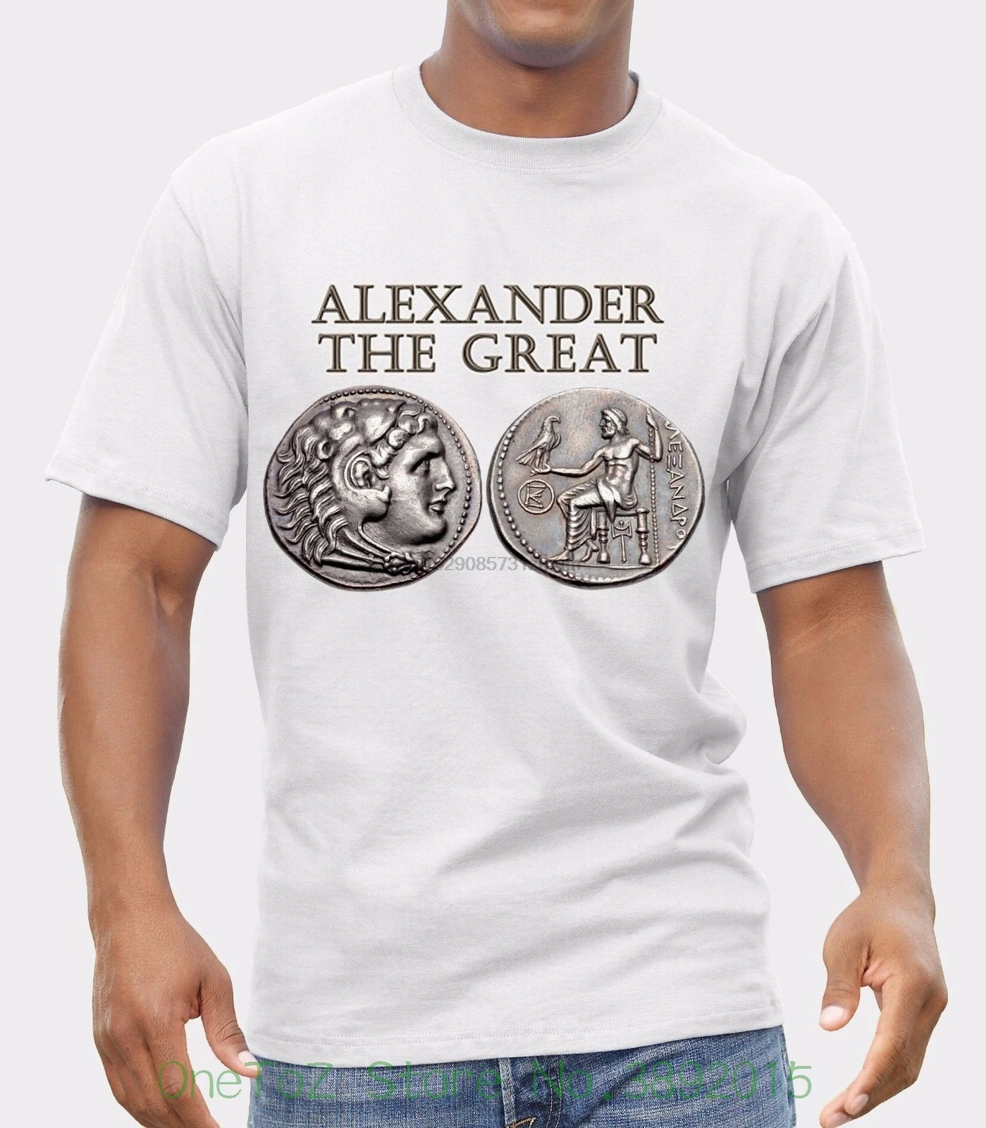 Футболка Повседневная мужская одежда древние греческие монеты тетрадрахм N. d