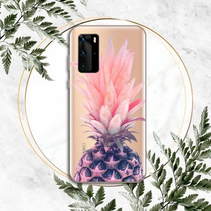 

pineapple Phone Case Clear Transparent for huawei honor P 40 30 20 lite Pro 10 i 8 9 x p smart 2019