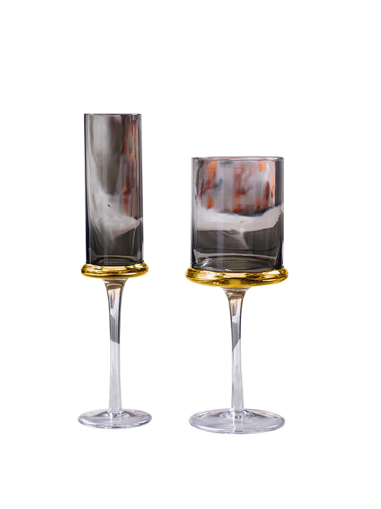 

Moderno minimalista de lujo luz alto y delgado vidrio rojo champagne casa copa vino CN(Origin)