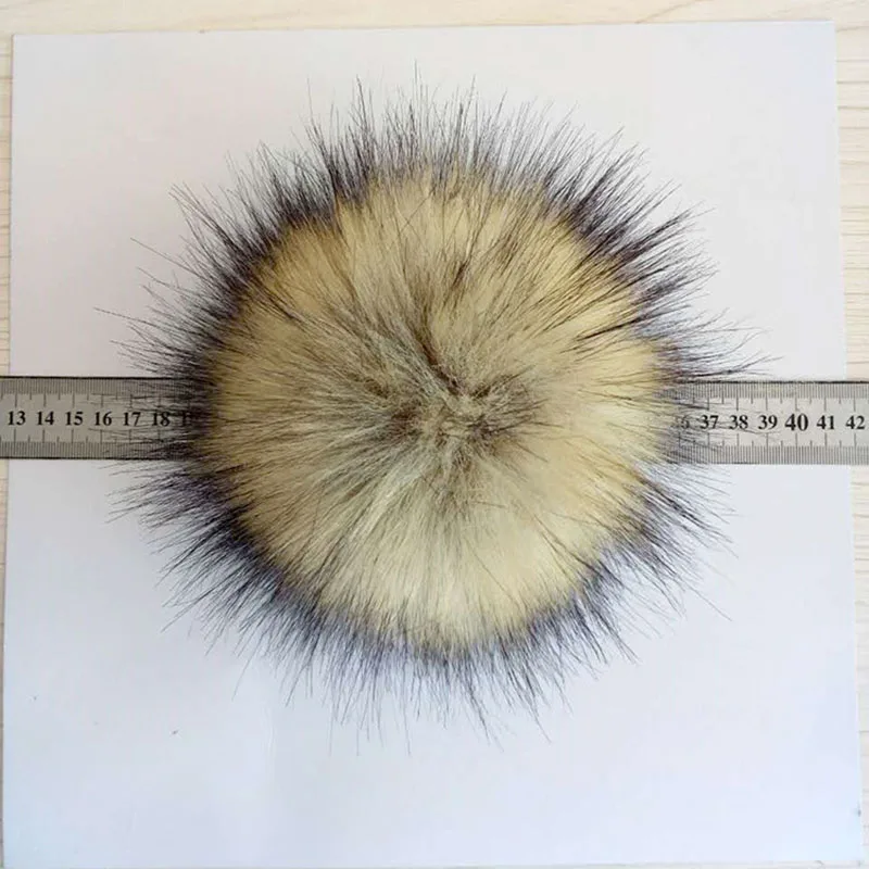 

1Pcs 10/13/15cm False Hairball Hat Ball Pom Pom Handmade DIY Artificial Wool Ball Wholesale Cap Accessories PomPom With Buckle