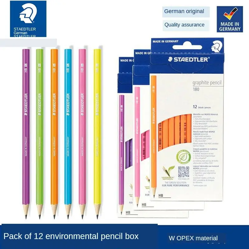 , Pack Of 12graphite And Coloured Pencils Made Of Wopex Material
