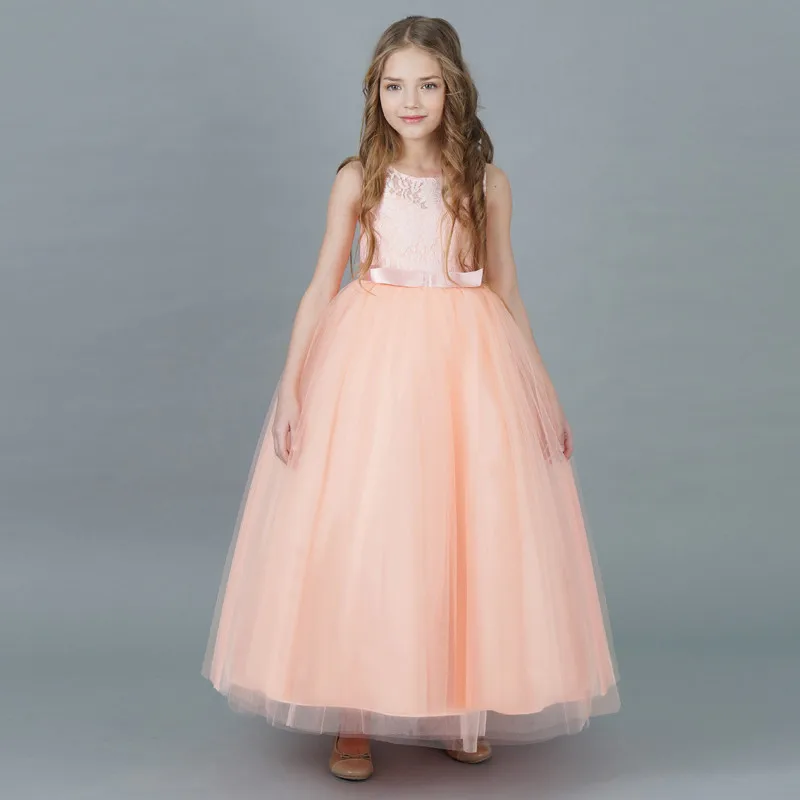 Dress 4 pink Нарядное длинное платье для выпускного бала с цветами; платья для девочек-подростков; детская праздничная одежда; детское вечернее торжественное платье для подружки невесты на свадьбу - Цвет: Dress 4 pink