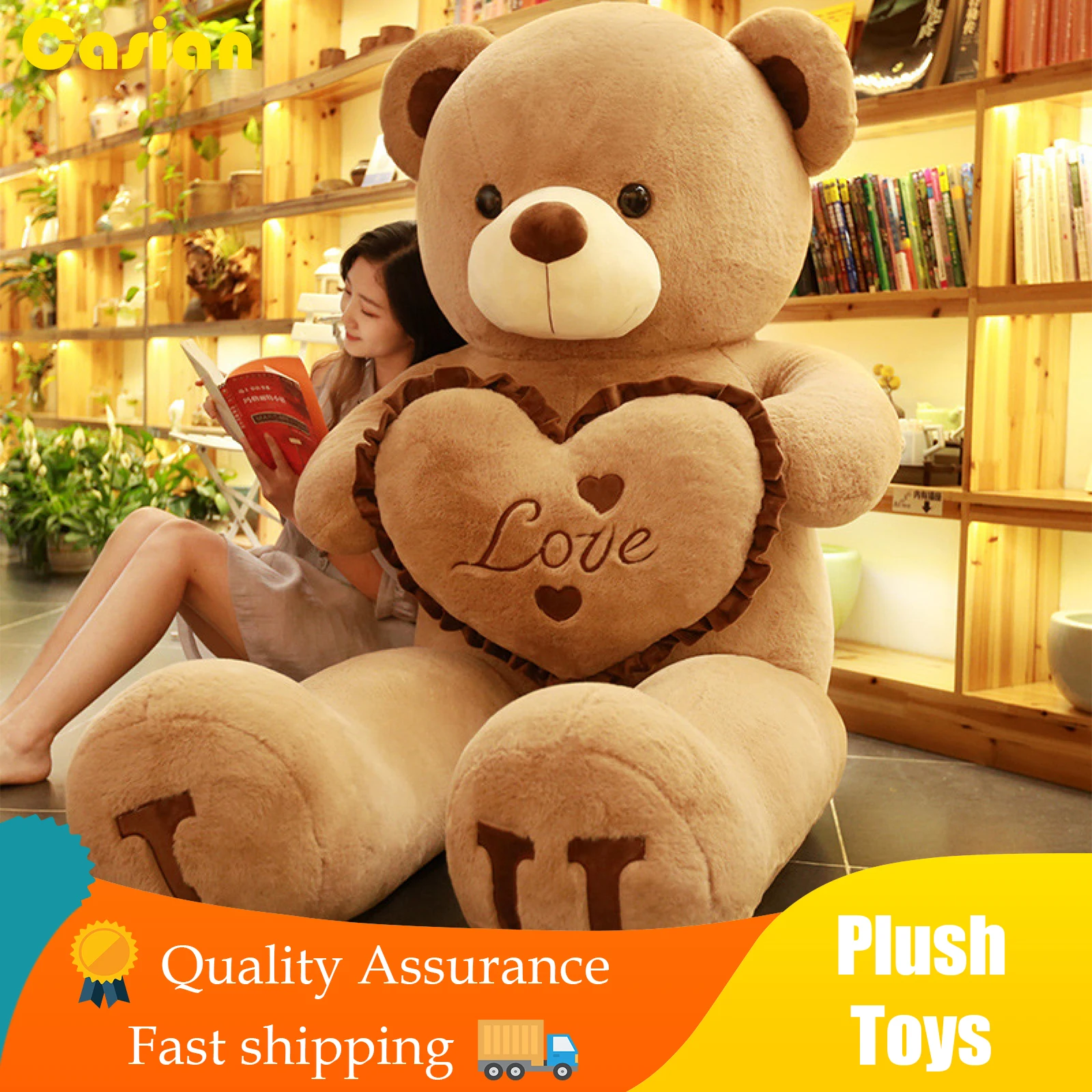 

100cm Big Teddy Bear Plush Toy Lovely Huge Stuffed Soft Bear Kawaii Doll Lover Room Decor Kids Toy For Girlfriend Pillow Gift