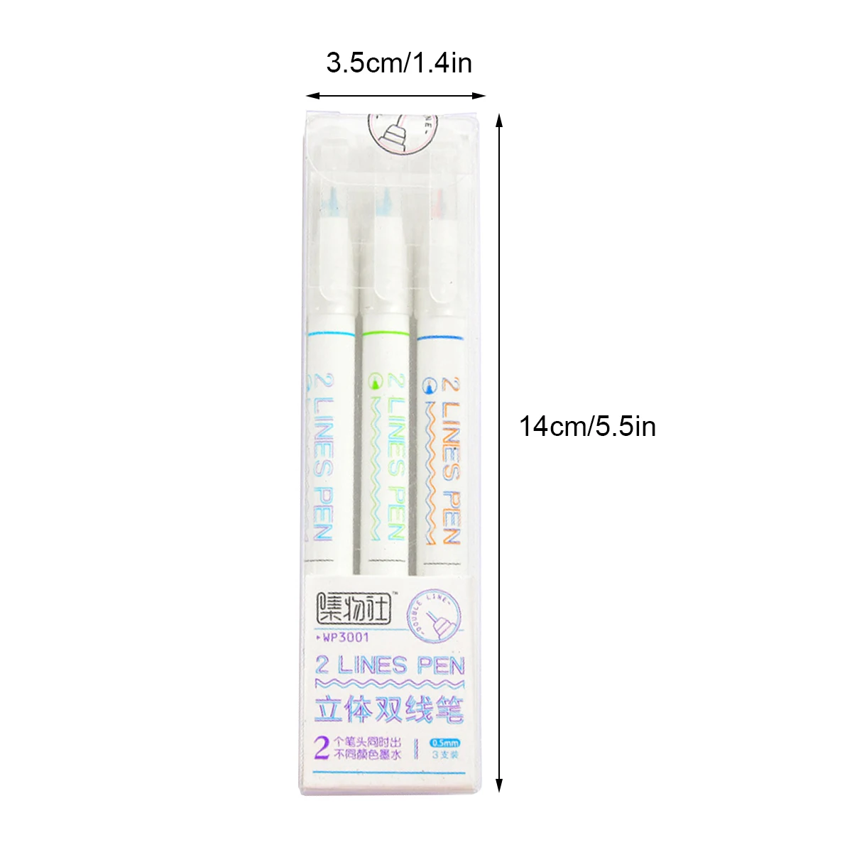 3 шт. две линии гелевая ручка двойные для студентов маркер стерео цветная сделай