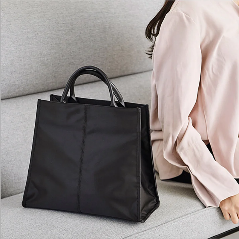 

Women's Bag 2020 New Simple Fashion Handbag Atmosphere Versatile Shoulder Bag Oxford Cloth Handbags & Crossbody Bags Cow Leather