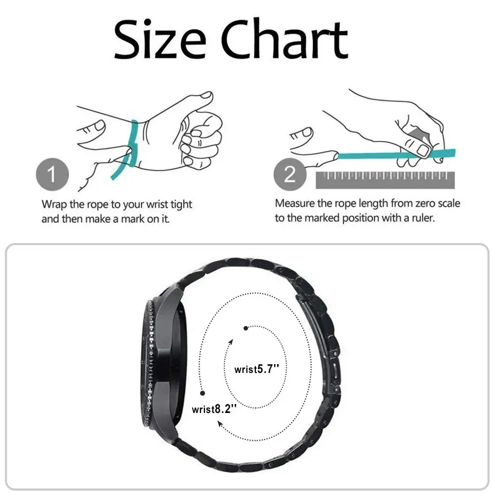 

Bracelet for Samsung Galaxy watch 46mm 42mm high quality stainless steel wristband strap metal band for Samsung Gear S3 Frontier