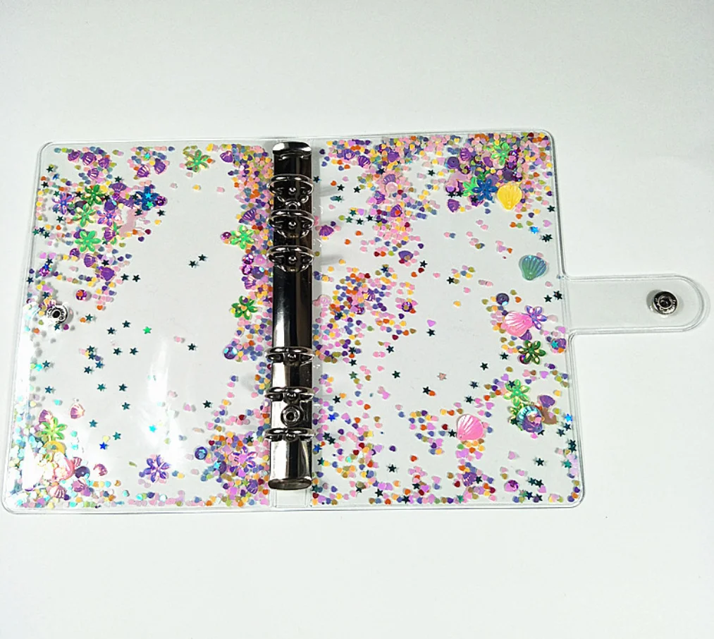 A5 A6 милый вкладыш Обложка для ноутбука блестящий лазер прозрачный переплет