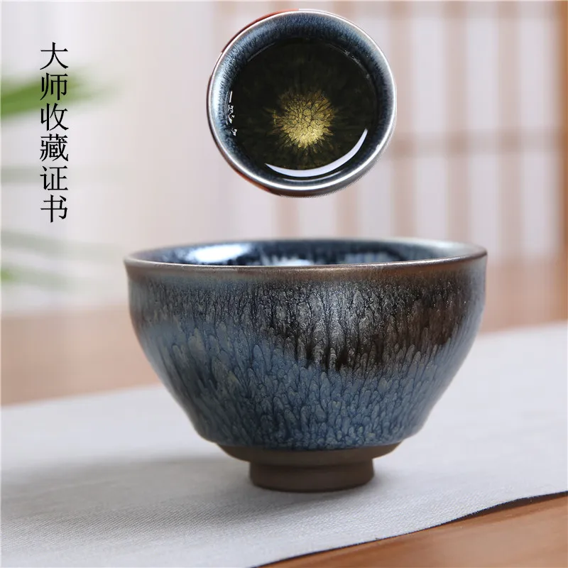 Чайная чаша со светильник светом керамическая одинарная креативный праздничный