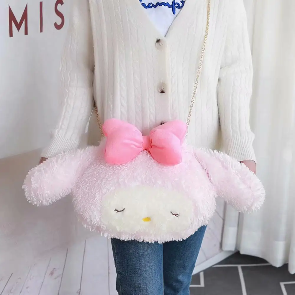 Kawaii мультфильм кролик мой музыкальный плюшевый сумка на плечо; сумка-мешок милая кукла-кролик подходит для девочек красивые подарки