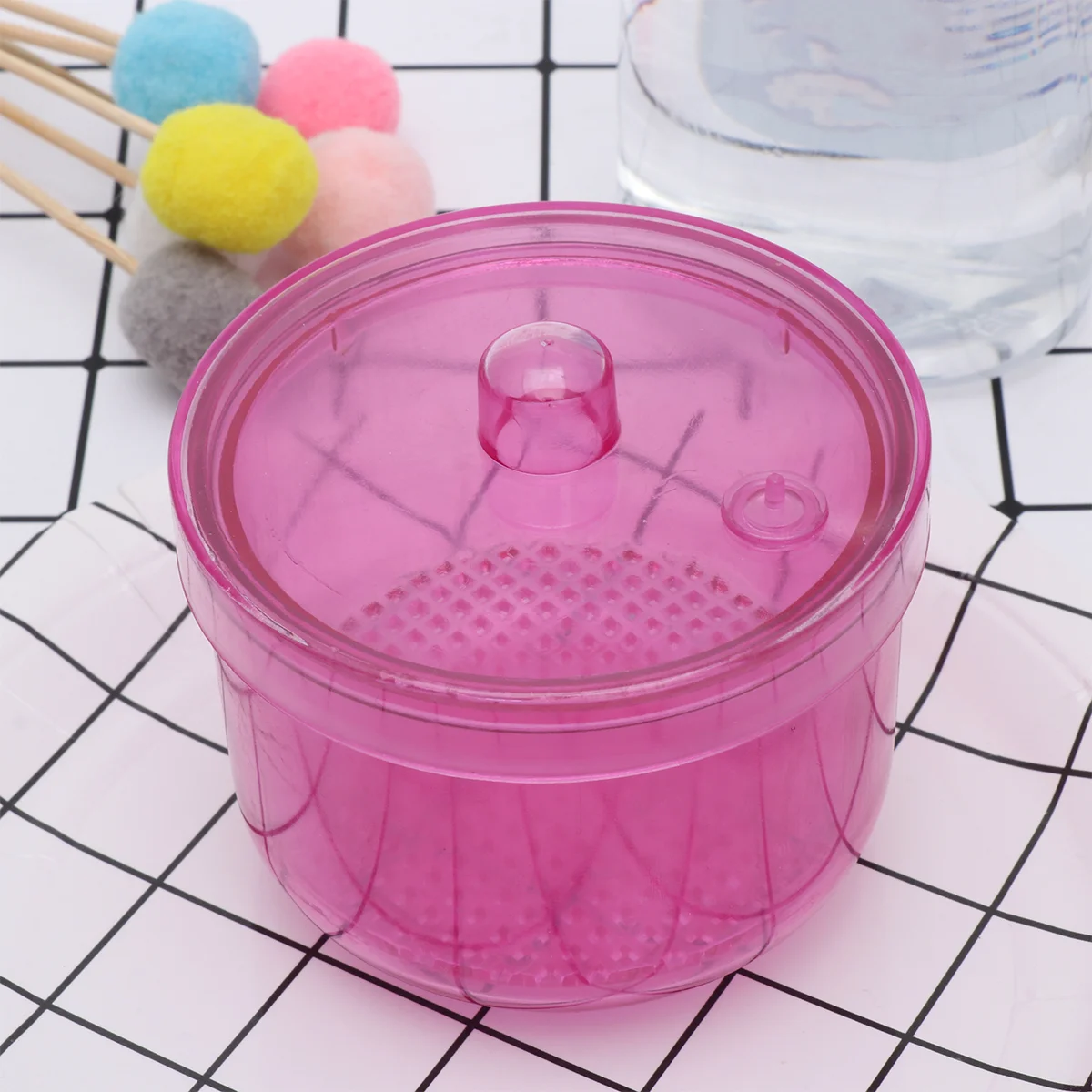 

1pc Burs Box Practical box with Mesh Burs Cleaning Soaking Box Heat-resistant