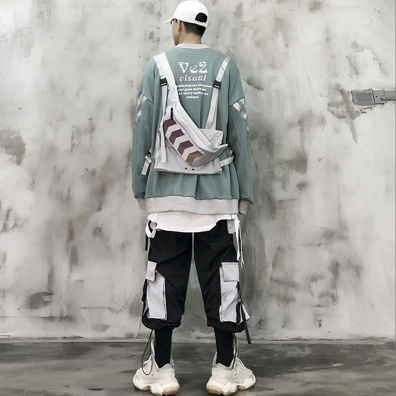 Мужская нагрудная сумка 2019 полотняная поясная для мальчиков уличная