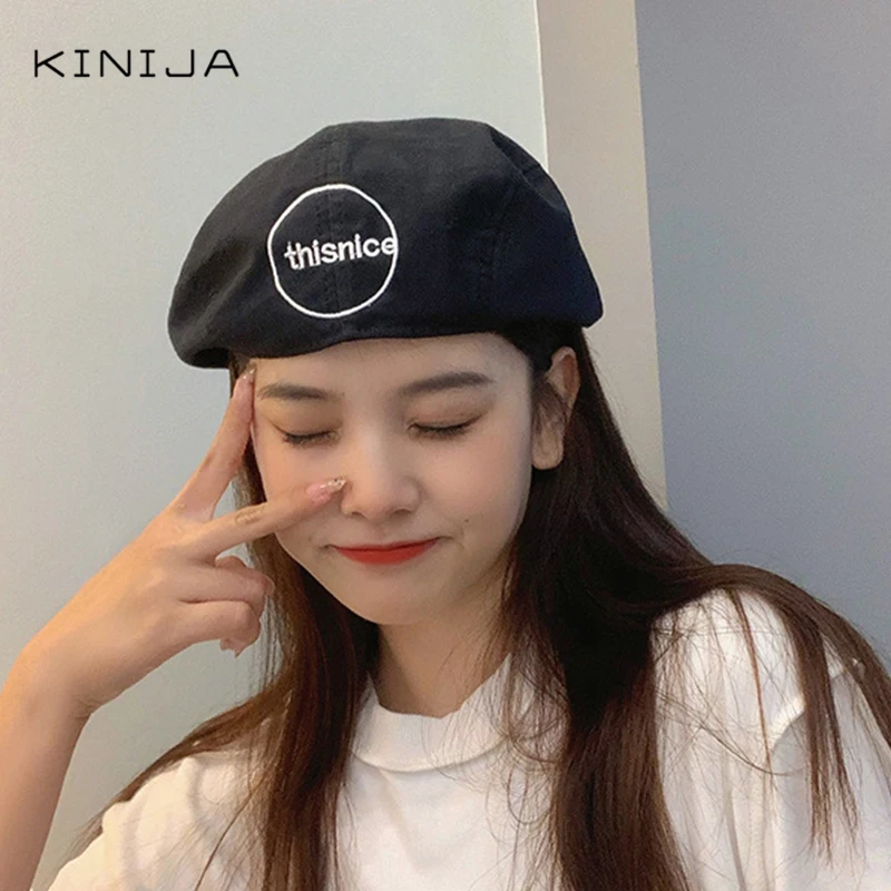 Тонкий берет без козырька Женская британская ретро четырехсезонная корейская