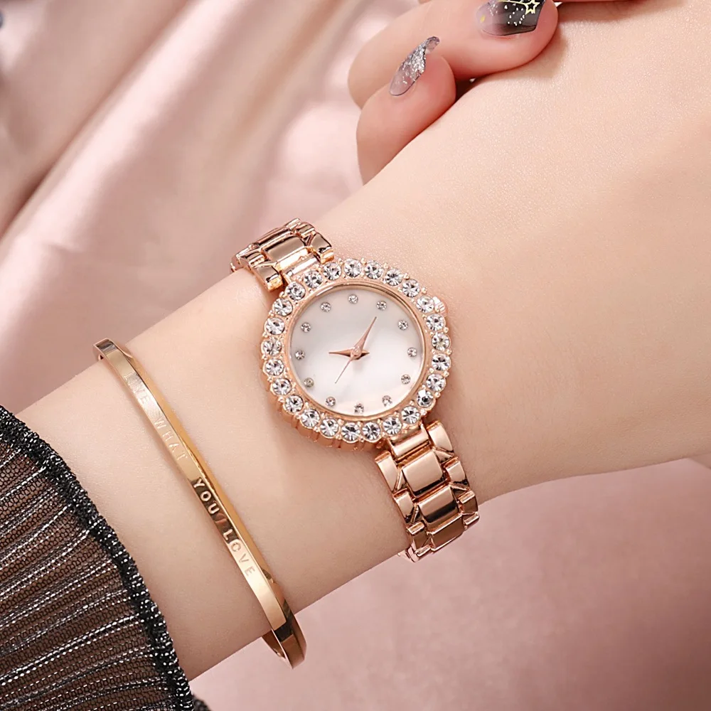 

Luxury Women's Bracelet Quartz Watch Women's Magnetic Watch Women's Sportswear Rose Gold Dial Watch Clock Relogio Feminino