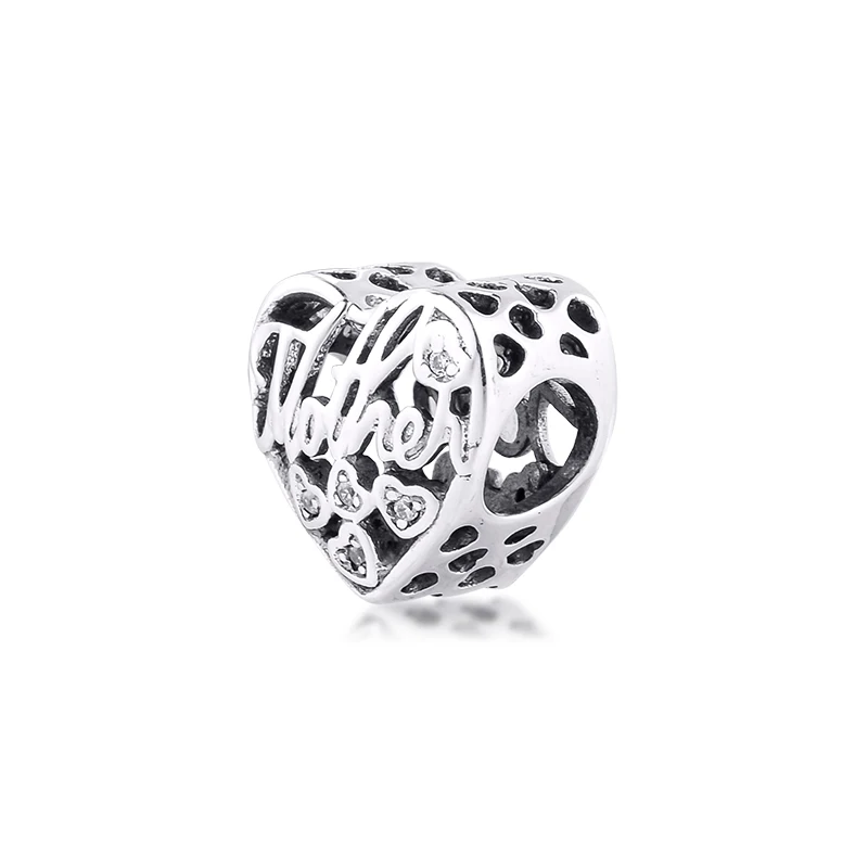 Подходит для Пандора Подвески Браслеты мама и сын Бонд бусины 100% 925
