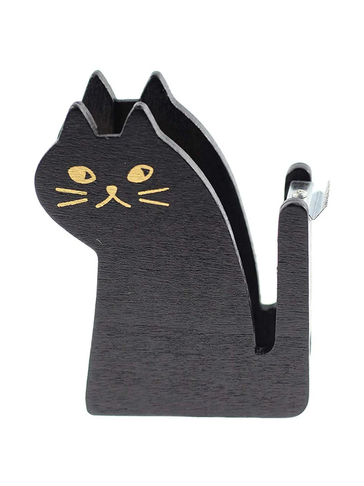 Лидер продаж милый деревянный диспенсер для ленты резак Kawaii кошачий офисный