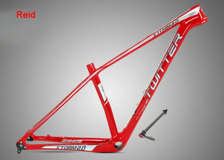 Storm2.0-Thru-Axle Mtb карбоновая рама 27,5 er 29er XC Grave горный велосипед рамы для Mtb EPS кабель внутренний лак для ног 15 17 19 - Цвет: 29er Red