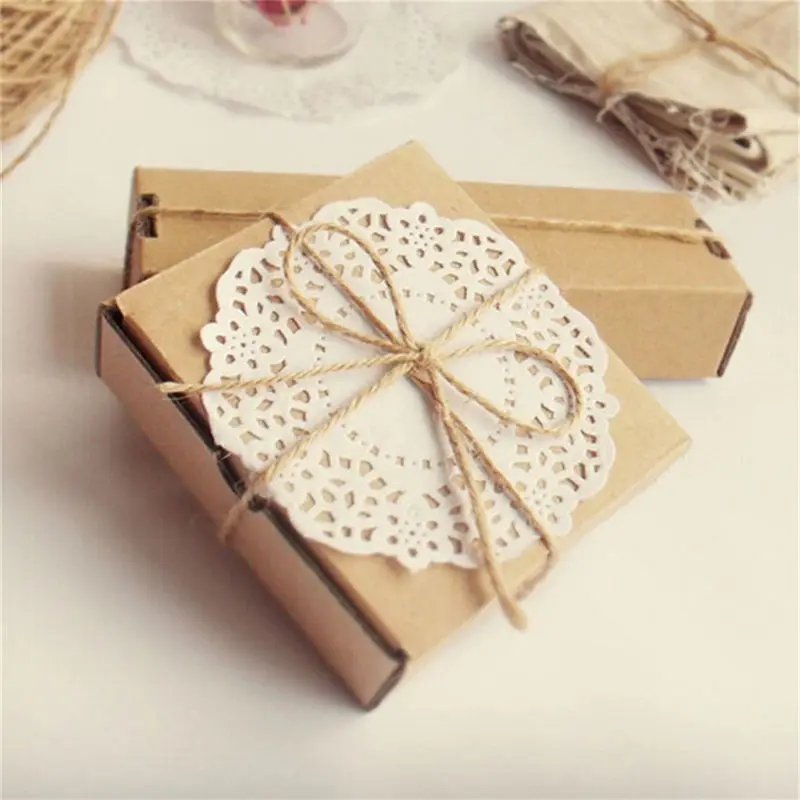 1x рулон горячий 33 м DIY упаковка крафт пеньковая веревка джутовый шпагат коробка