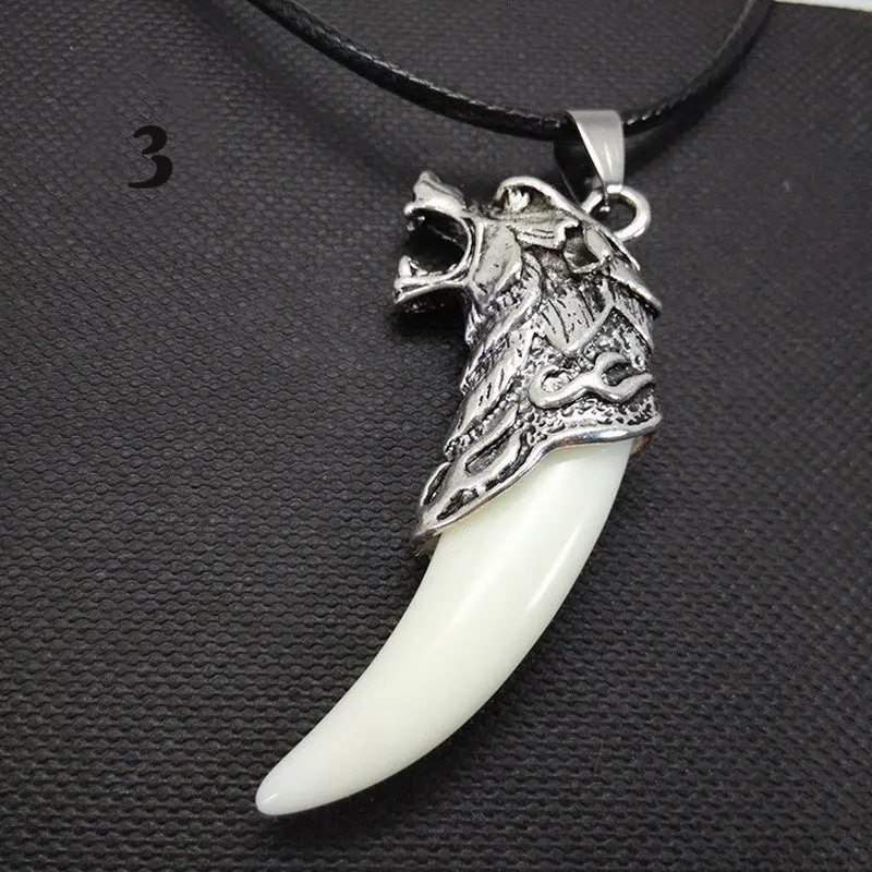Хит продаж ожерелье с изображением храбрых волков зубьев крутой мужской/мужской