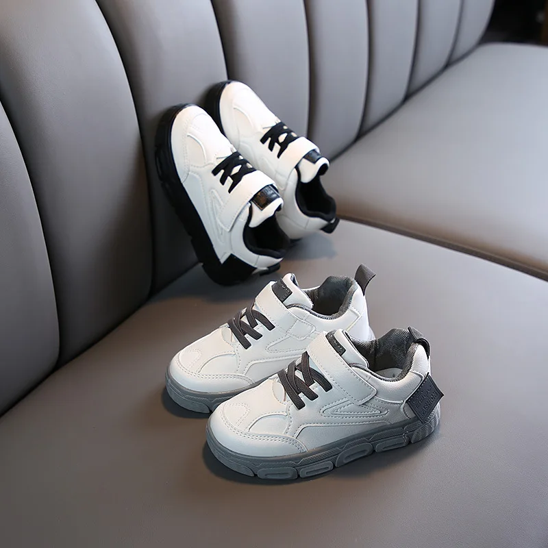 Кроссовки детские для мальчиков и девочек дышащие повседневная обувь белые