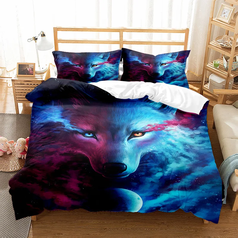 

3D Fashion Digital Printing Animal Wolf Bedding Set Bed Cover Pillow Case Twin Full Queen King Size Home Textile Duvet Cover