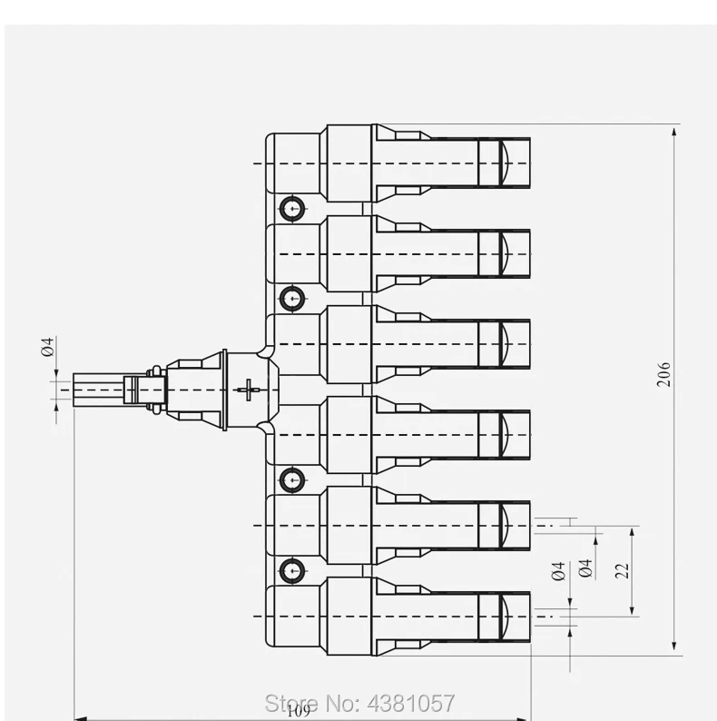 T тип от 1 до 6 солнечных ветвей кабельные разъемы Тип в штекер гнездо для