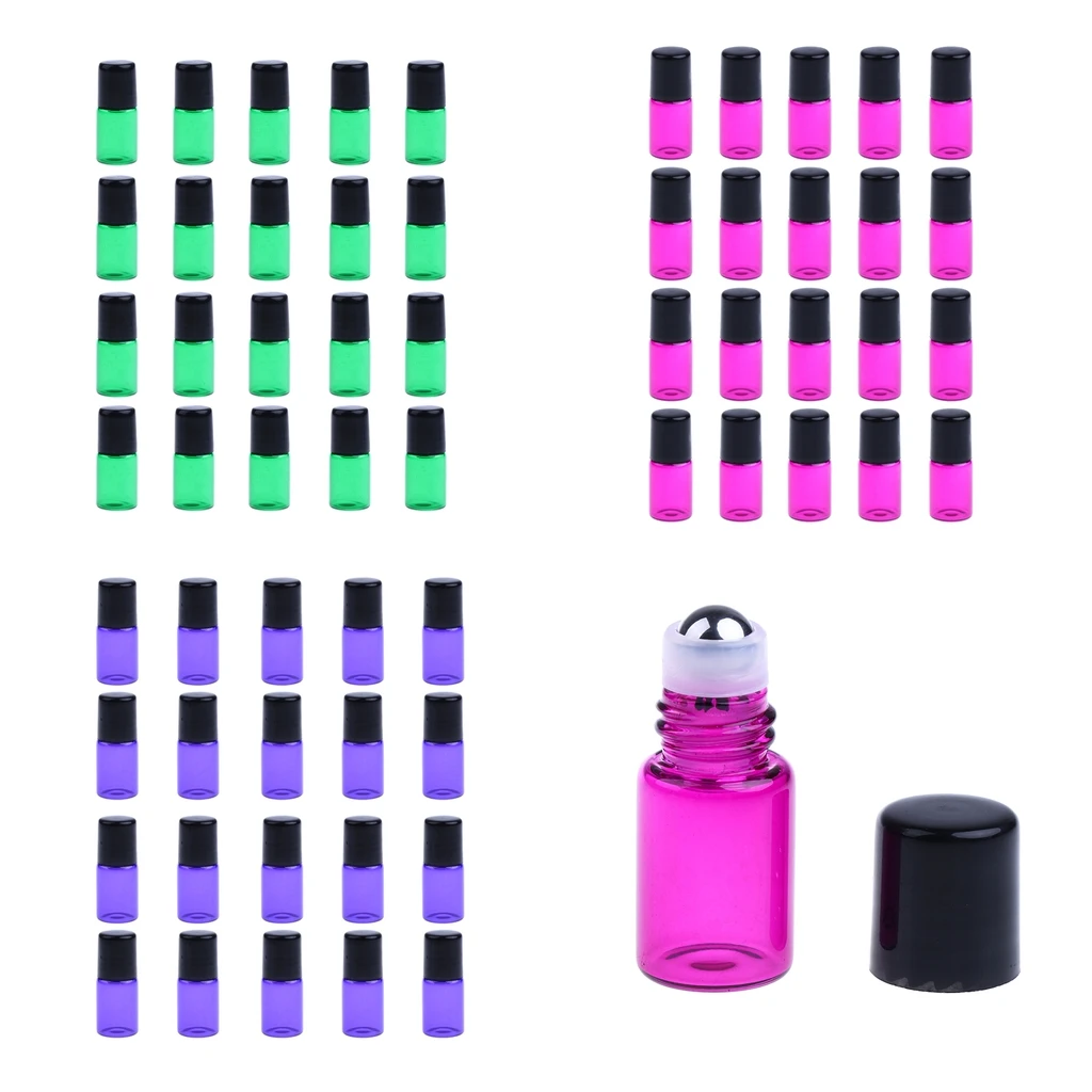 

Lot 20pcs Transparent Empty Glass Roll On Bottles For Essential Oil Perfume