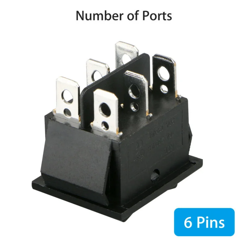 2-Pack Rocker Switch 6 PIN DPDT Double Pole Throw 20 Amp Momentary AC 250V/16A 125V/20A | Обустройство дома