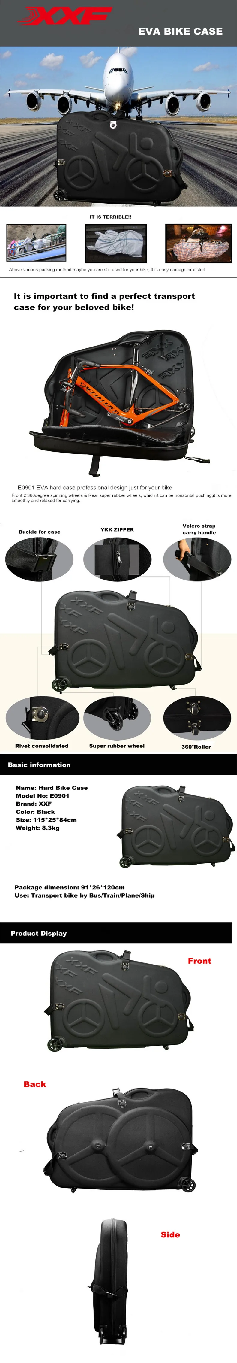 Bike Travel Case Accesorios Bicicleta Eva Material Rainproof Bikes Hard Box bike bag For 26''/27.5"/700c MTB Road Bike Hot Sale