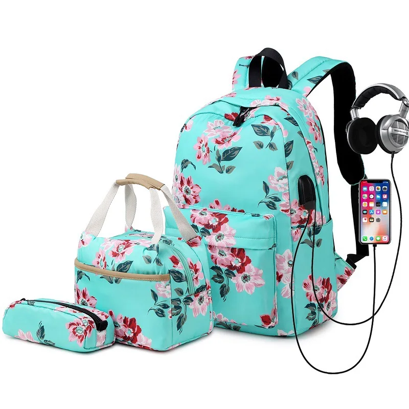 Водонепроницаемый нейлоновый школьный рюкзак для девочек-подростков, легкие школьные ранцы для учебников для девочек-подростков, комплект...