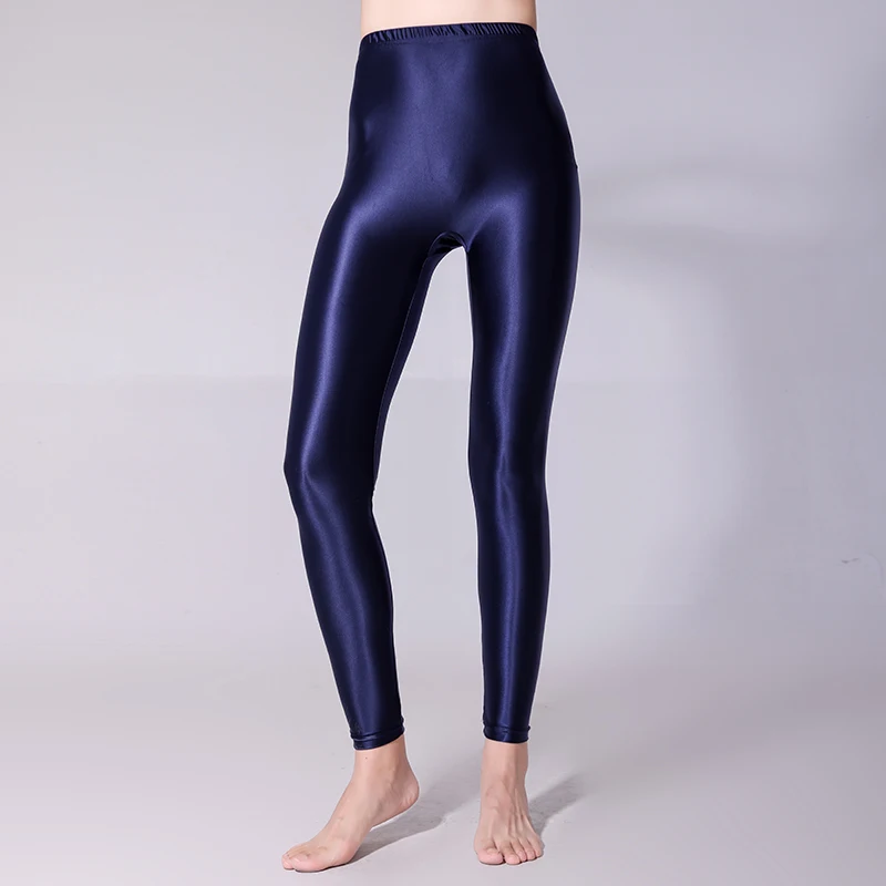 

XCKNY oil glossy pants high light Lycra spandex sports sexy tight high waist hip lifting sports pants