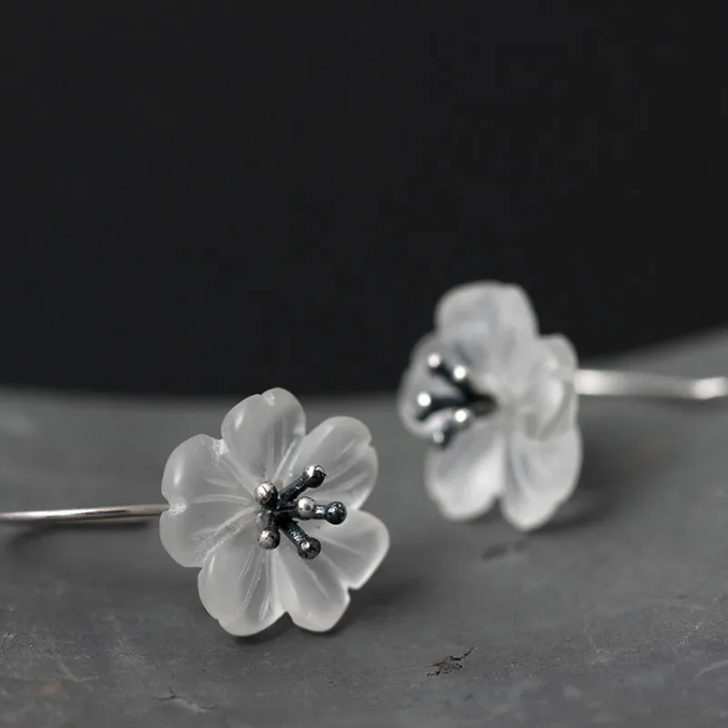 Женские серьги капли из стерлингового серебра 925 пробы в винтажном стиле с