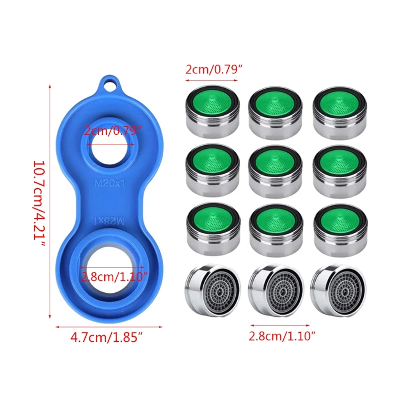 

13MA 1Set Water Saving Aerator Faucet Aerator Wrench Jet Regulators Filter Spare Parts for Kitchen Bathroom Water Tap Kits
