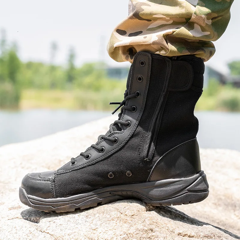 Мужские и женские холщовые ботинки в стиле милитари размеры 36 46|Походная обувь| |