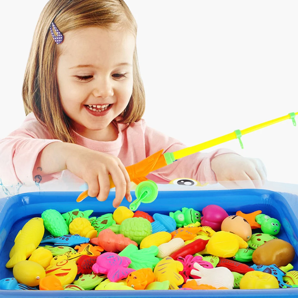 Набор игрушек для рыбалки надувной бассейн с магнитной удочкой 40 шт./лот|Рыбалка