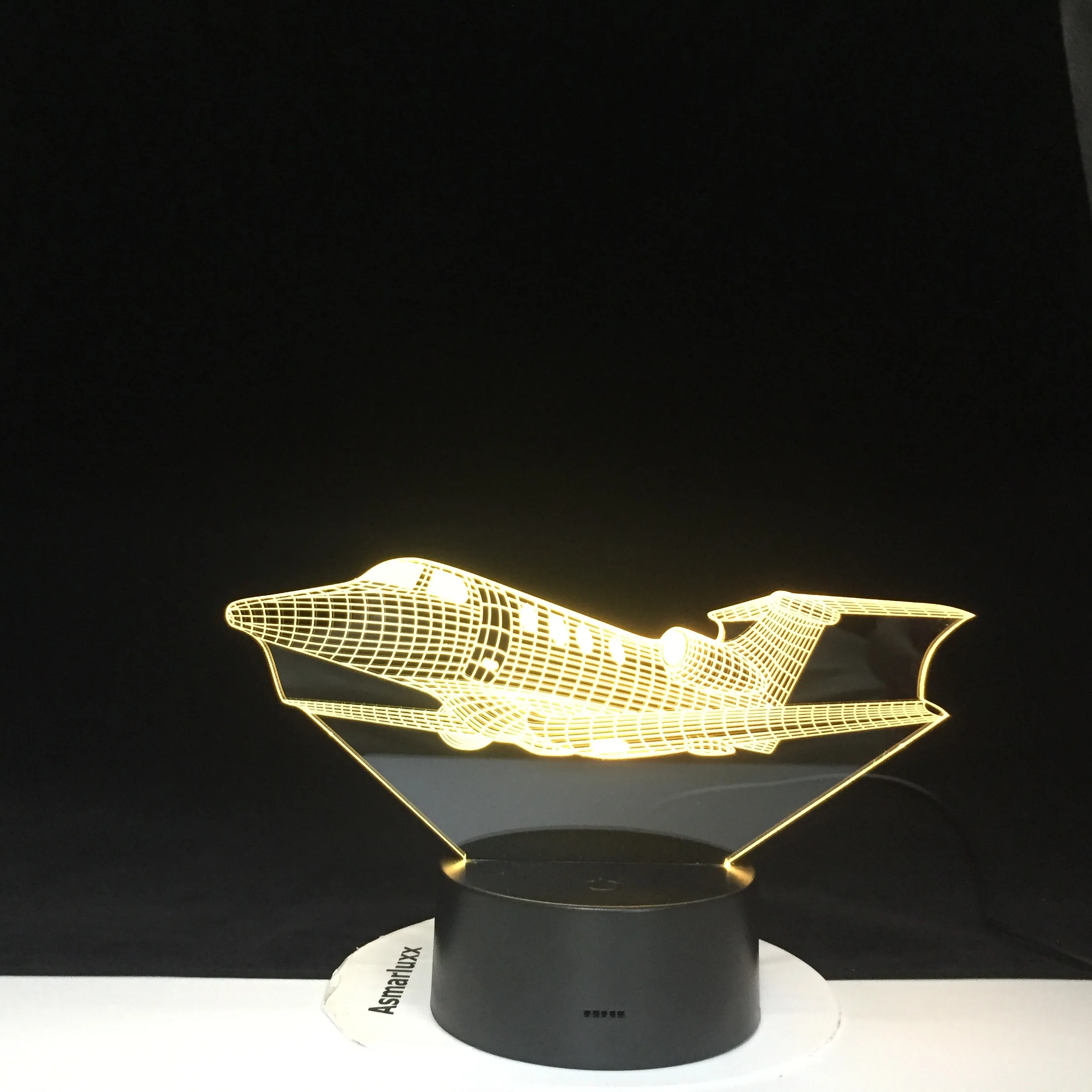 Светодиодный ночсветильник с 3D самолетом 16 цветов сменная лампа для самолета