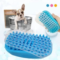 rubber pet grooming brush for large medium dog soft cat comb puppy massage product pet accessories dog hair remover dropshipping