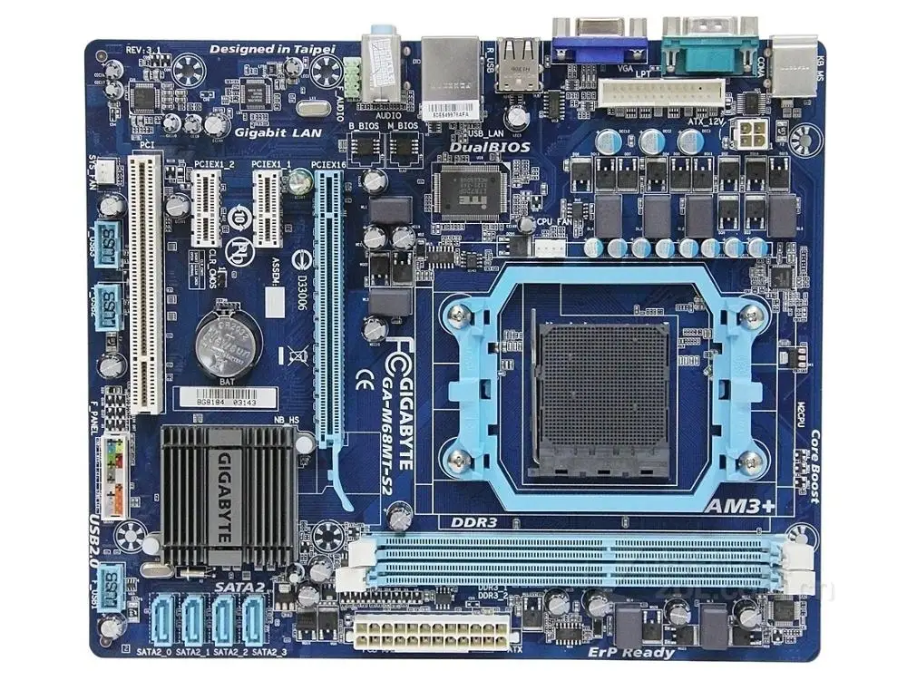 Оригинальная материнская плата для ноутбука Для Gigabyte GA-M68MT-S2P GA-M68MT-S2 DDR3 гнездо AM3 GM68MT-S2P M68MT-S2 USB2.0 motherbaord